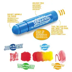 Carioca Temperello School Box 96 Tempere Solide in Stick - materiale da disegno