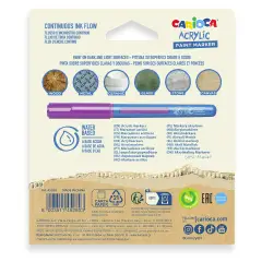 Carioca Paint Marker Acrilici - Pennarelli Punta A Pennello 5 Colori - Pennelli e accessori