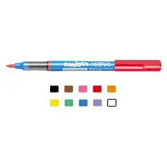 Carioca Paint Marker Acrilici - Pennarelli Punta A Pennello 10 Colori - Pennelli e accessori