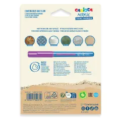 Carioca Paint Marker Acrilici - Pennarelli Punta A Pennello 10 Colori - Pennelli e accessori