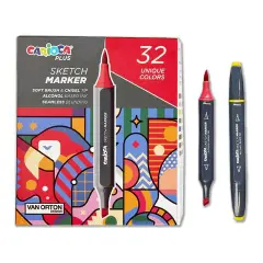 Carioca Plus Sketch Marker Marcatori A Doppia Punta 32 Colori In Box Rigido - Pennelli e accessori