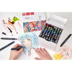 Carioca Plus Sketch Marker Marcatori A Doppia Punta 80 Colori In Box Rigido - Pennarelli