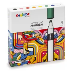Carioca Plus Marcatori Acrilici 8 Colori - Pennarelli