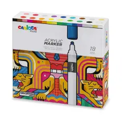 Carioca Plus Marcatori Acrilici 18 Colori - Pennarelli