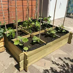 Orto Fioriera in Legno a 9 Scomparti – Orto Rialzato - Giochi acqua e sabbia