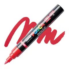 Pennarello Uni Posca - Punta Brush 1-4 mm - Rosso - Pennarelli