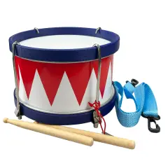 Tamburo da Marcia Accordabile per Bambini con Tracolla e Bacchette - Educazione musicale
