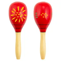 Maracas Professionali in Legno 85 mm, Coppia Strumenti - Educazione musicale