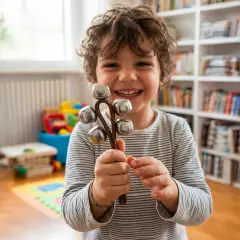 Bastoncino Jingle Stick con 5 Sonagli, Strumento Musicale 17 cm - Educazione musicale