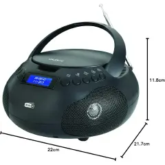 Lettore CD Con Radio FM e DAB+ e Ingresso Aux Nero - Sistemi audio