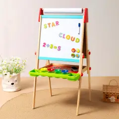 Lavagna Bifacciale Magnetica e Ardesia a Cavalletto Regolabile - Primi giochi