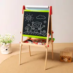 Lavagna Bifacciale Magnetica e Ardesia a Cavalletto Regolabile - Primi giochi