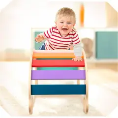 Arco Dondolo Arcobaleno Montessori in Legno - Primi giochi