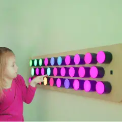 Pannello Sensoriale con Cilindri Luminosi Rotanti: Stimolazione Visiva e Motoria - Sviluppo sensoriale