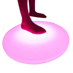 Piastrella Luminosa Interattiva, Disco Sensoriale LED 50 cm, Ricaricabile - Sviluppo sensoriale