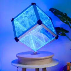 Cubo Specchio Infinito Rotante con Sensore Sonoro e Telecomando - Sviluppo sensoriale