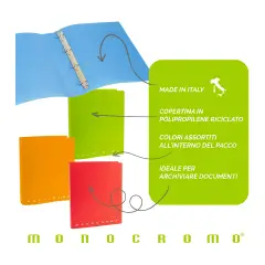 Raccoglitore Ad Anelli A4 Pigna Monocromo In PPL - Archiviazione