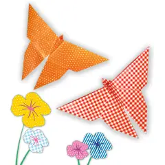 Carta Origami Duo - 120 fogli 15x15 cm - Assortimento Righe, Quadretti E Pois - Carta e cartoncino