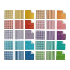 Carta Origami Duo - 120 fogli 15x15 cm - Assortimento Righe, Quadretti E Pois - Carta e cartoncino