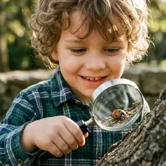 Lente di Ingrandimento 90 mm Fattore 2x con Ghiera in Metallo - Geografia e scienze naturali