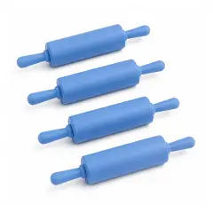 Mattarello In Plastica Liscio per Plastilina e Paste da Modellare, Set 4 Pezzi - Paste per modellare