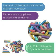 Regoli A Colori Montessoriani 100 Pezzi - Classificazione e matematica