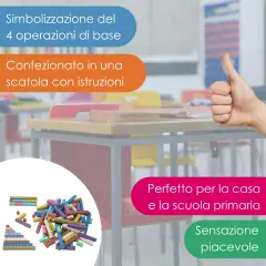 Regoli A Colori Montessoriani 100 Pezzi - Classificazione e matematica
