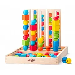 Infila perline Classificazione Logica, Gioco Educativo Motricità Fine, Colori e Forme per Bambini - Classificazione e matematica
