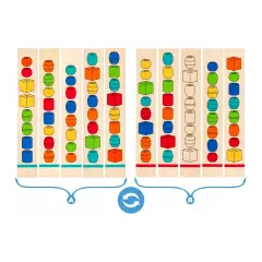 Infila perline Classificazione Logica, Gioco Educativo Motricità Fine, Colori e Forme per Bambini - Classificazione e matematica