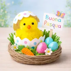 Pulcini di Ciniglia 50 mm 24 Pezzi - Applicazioni e decori