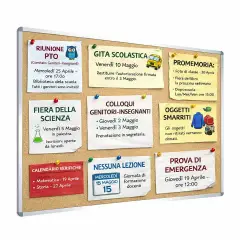 Pannello Comunicazioni in Sughero cm. 90x120 - Lavagnette e carrelli