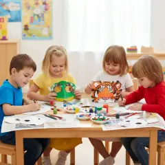 Maschere 3D Pieghevoli – 30 Pezzi Assortiti – Animali Selvaggi - Carta e cartoncino