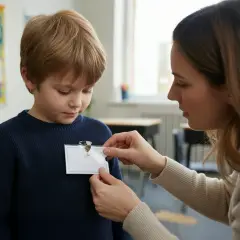 Cartellini Portanome Trasparenti con Clip in Metallo - Cancelleria varia