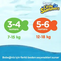 Pannolini Huggies Little Swimmers - Taglia 3-4 - 7-15 Kg - 12 Pezzi - pannolini e salviettine