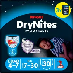 Mutandina Drynites 4-7A Boy 17-30 Kg 10 Pezzi - pannolini e salviettine