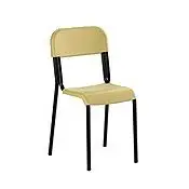 Sedia Impilabile Sara, Struttura Nera, Seduta H 42 Cm. Blu Per Ambienti Scolastici - Sedie in plastica