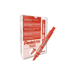 Permanent Marker with Chisel Tip Pentel Marker N60 Red - Markers