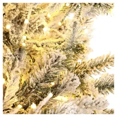 Albero di Natale Andorra Frosted Prelit – 250 cm Poly con 2400 LED Multicolore - alberi