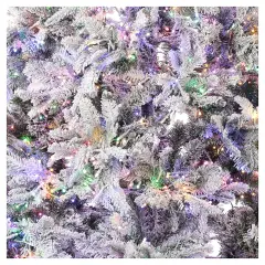 Albero di Natale Andorra Frosted Prelit – 250 cm Poly con 2400 LED Multicolore - alberi