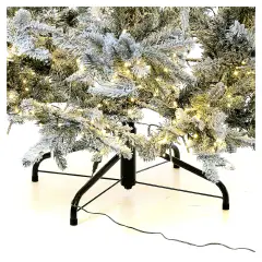 Albero di Natale Andorra Frosted Prelit – 250 cm Poly con 2400 LED Multicolore - alberi
