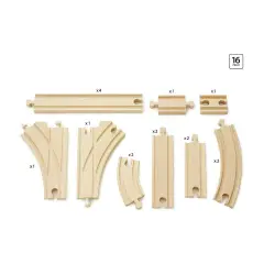 Binari Trenino in Legno Brio • Pacchetto Espansione Intermedio - Costruzioni in legno