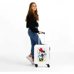 Trolley Cabina Mickey Magic Disney 55cm Bianco ABS 4 Ruote - regalo e gadget valigeria