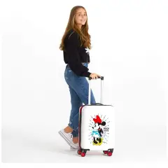 Trolley Cabina Mickey Magic Disney 55cm Bianco ABS 4 Ruote - regalo e gadget valigeria