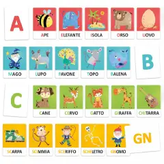 FLASHCARDS ALFABETO TATTILE E FONETICO - Associazioni e tombole