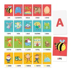 Maxi Flashcards Montessori Alfabeto Suoni e Lettere - Leggi, ascolta e pronuncia - Associazioni e tombole