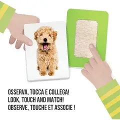 Flashcard Montessori Animali Tattili - Associazioni e tombole