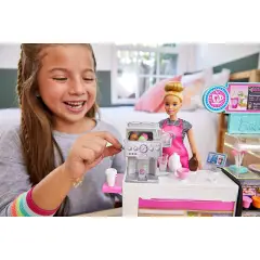 Barbie Coffee Shop Playset con Bambola e Accessori - collezionabili bambina