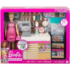 Barbie Coffee Shop Playset con Bambola e Accessori - collezionabili bambina