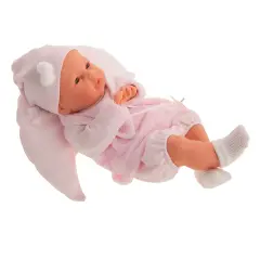 BAMBOLA BIMBA CON CUSCINO ROSA - Bambole e accessori