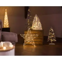 Lumineo Decorazione LED Alberi e Renna H36 cm - addobbi casa